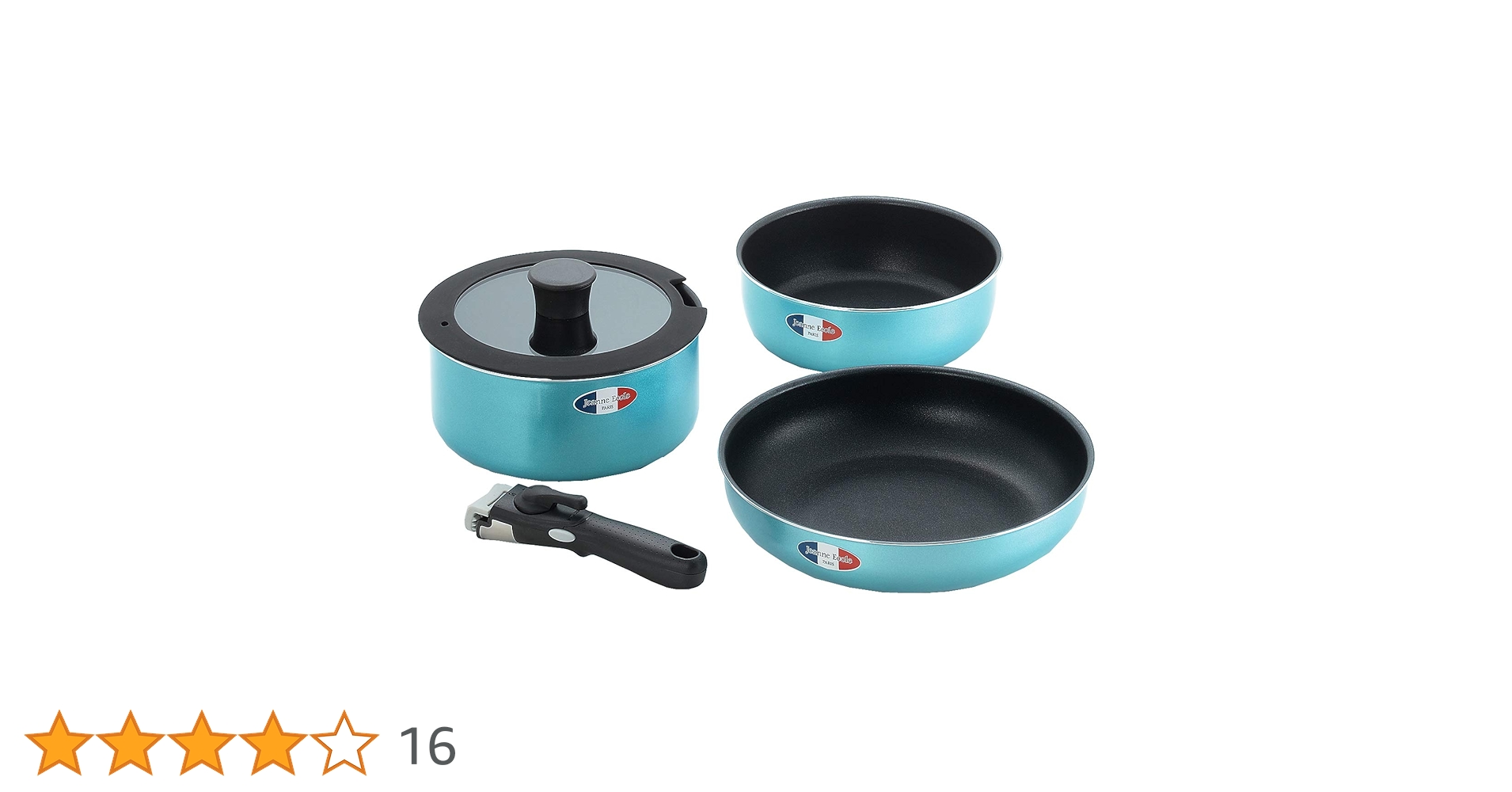 ジャンヌエコール　着脱ハンドル鍋　4点セット　JE-123R Amazon.co.jp: タマハシ フライパン 鍋 4点セット 着脱式 取っ手